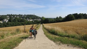 Mayte, durante el segundo ascenso a la cuesta