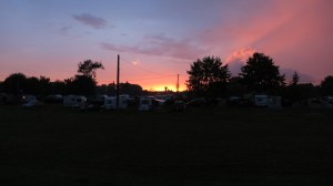 Atardecer desde el camping de Beaugency