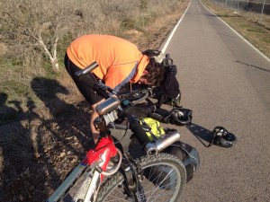 Arreglando el pinchazo