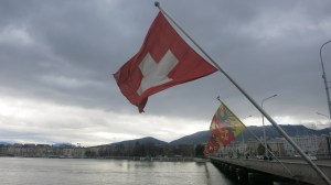 Patriotismo suizo en el lago