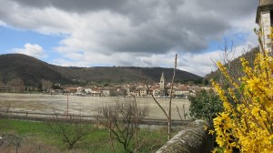 Vista del pueblo de Andance