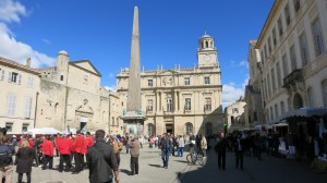Otra de las charangas en la Plaza de la República
